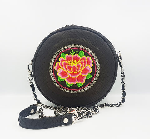 Mini Blossom leather shoulder bag